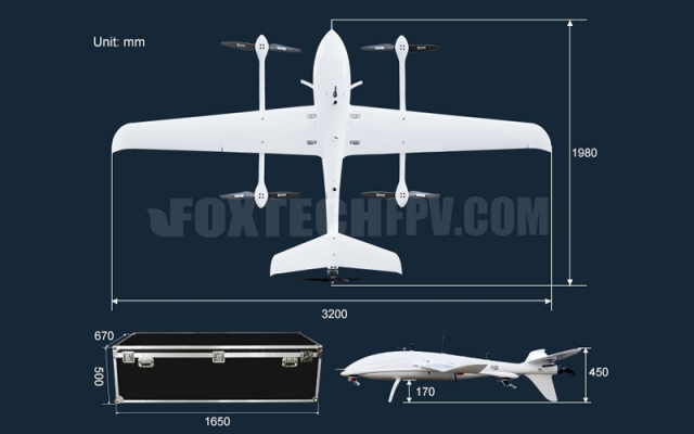 FOXTECH AYK-320 VTOL Foxtech - Drones Gliders