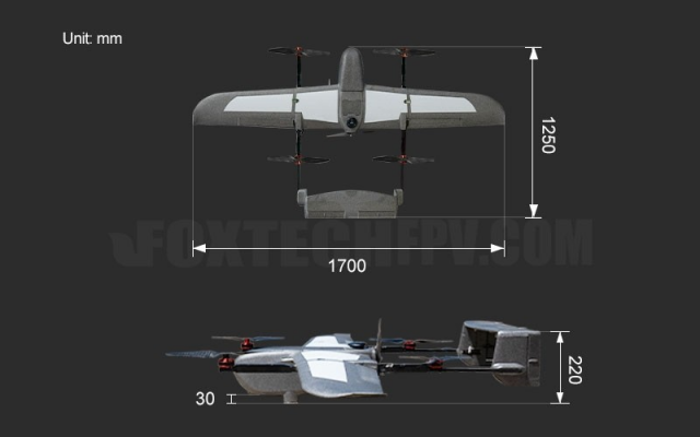 Foxtech Loong 170 VTOL Foxtech - Drones Gliders