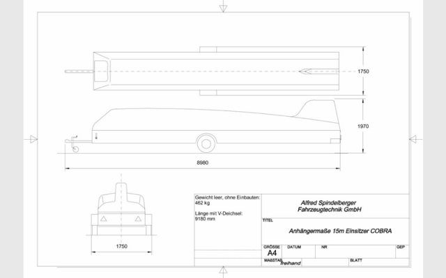 CLUBSTAR glider trailer COBRA - Gliders Accessories