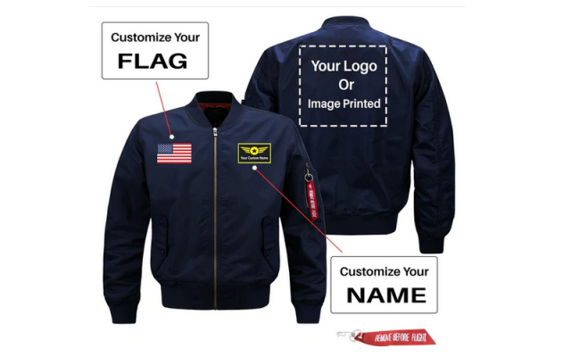 Custom Your Name & Flag & Logo. Designed Pilot Jackets Shop - Gliders Accessories