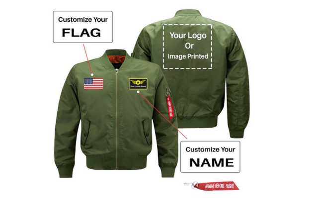 Custom Your Name & Flag & Logo. Designed Pilot Jackets Shop - Gliders Accessories