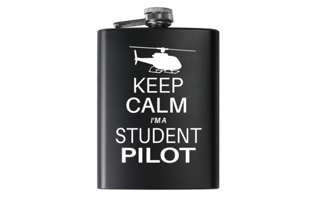 Student Pilot (Helicopter) Designed Stainless Steel Hip Flasks Shop - Helicopters Accessories