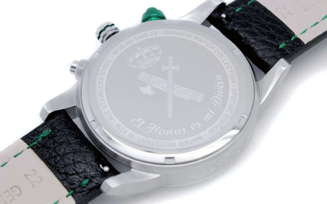 Civil Guard Aviador Watch AV-1060-29- WP With Waterproof Leather Strap AVIADOR - Aircraft Accessories