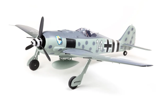 E-Flite Focke-Wulf Fw 190A RC Plane with Smart Technology, BNF Basic Shop - Drones Aircraft