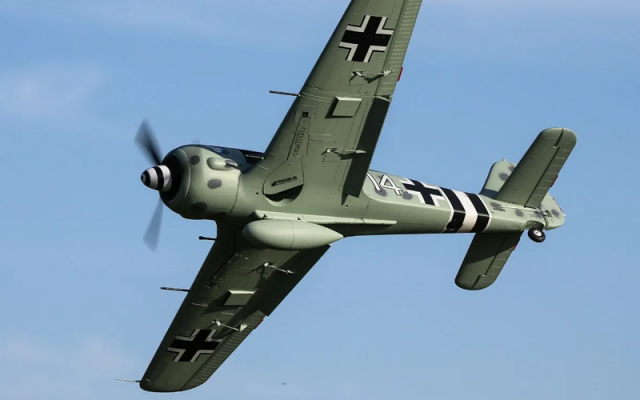 E-Flite Focke-Wulf Fw 190A RC Plane with Smart Technology, BNF Basic Shop - Drones Aircraft
