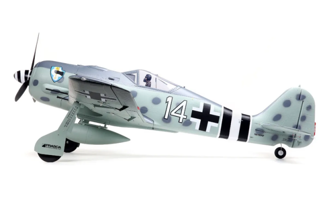 E-Flite Focke-Wulf Fw 190A RC Plane with Smart Technology, BNF Basic Shop - Drones Aircraft