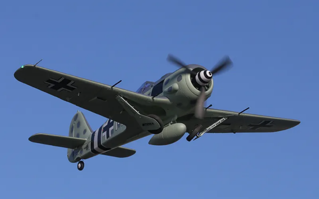 E-Flite Focke-Wulf Fw 190A RC Plane with Smart Technology, BNF Basic Shop - Drones Aircraft