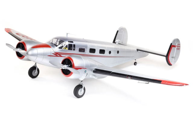 E-Flite Twin Beech D18 1.5m RC Plane, BNF Basic, EFL106250 Shop - Drones Aircraft