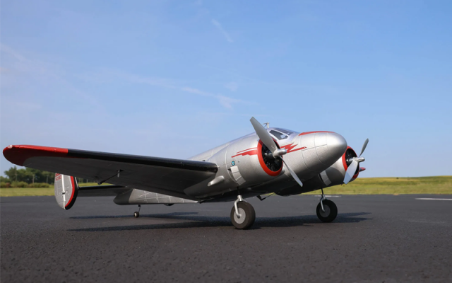 E-Flite Twin Beech D18 1.5m RC Plane, BNF Basic, EFL106250 Shop - Drones Aircraft