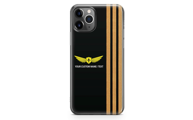 Custom Name + Special "GOLDEN" Epualettes (4,3,2 Lines) iPho Shop - Aircraft Accessories