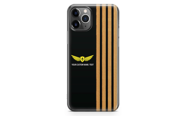 Custom Name + Special "GOLDEN" Epualettes (4,3,2 Lines) iPho Shop - Aircraft Accessories