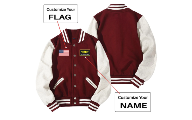 Custom Flag & Name with "Special Badge" Designed Basebal Shop - Helicopters Accessories