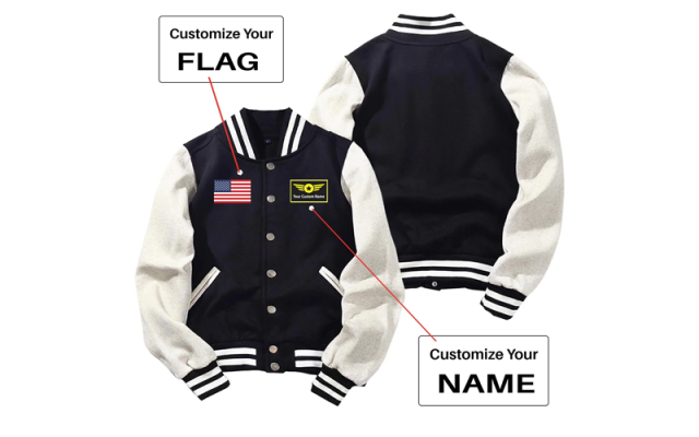 Custom Flag & Name with "Special Badge" Designed Basebal Shop - Helicopters Accessories