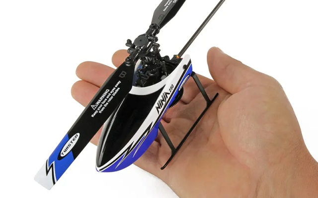 Twister Ninja 250 RTF Beginner RC Helicopter with Stabilisation, Blue Shop - Drones Helicopters