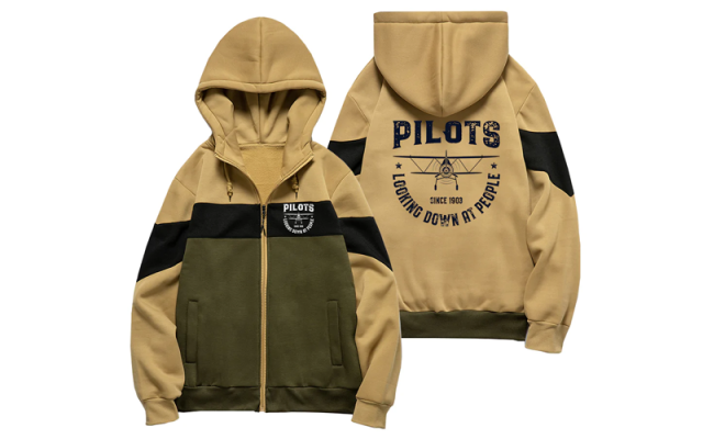 Pilots Looking Down at People Since 1903 Designed Colourful Zipped Hoodies Shop - Aircraft Accessories