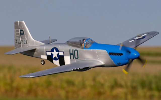 E-Flite P-51D Mustang 1.2m with SAFE Select, BNF Basic, EFL089500 Shop - Drones Aircraft