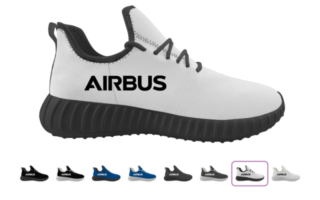 Airbus & Text Designed Sport Sneakers & Shoes Shop - Aircraft Accessories