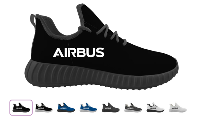 Airbus & Text Designed Sport Sneakers & Shoes Shop - Aircraft Accessories