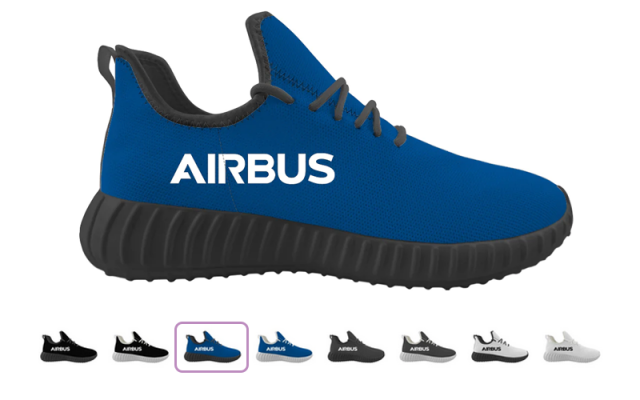 Airbus & Text Designed Sport Sneakers & Shoes Shop - Aircraft Accessories