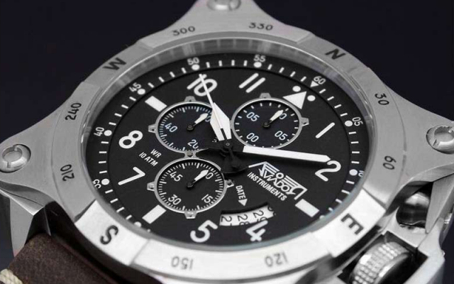 Aviador Watch Instruments AV-1196-PME Steel AVIADOR - Aircraft Accessories